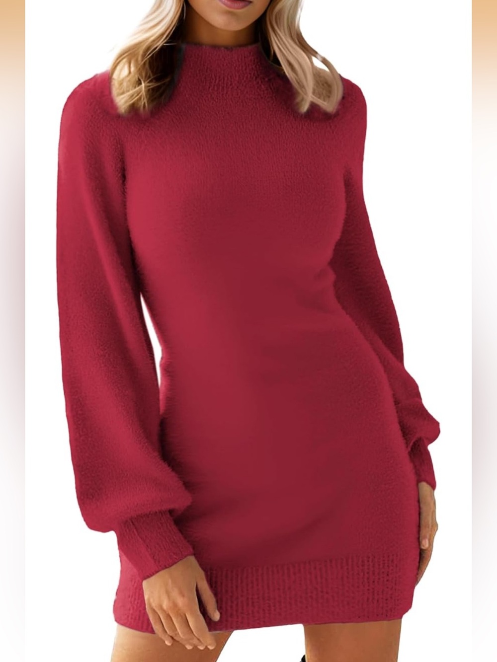 Fitted Long Sleeve Sweater Dress